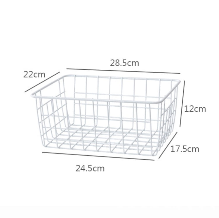 Wrought Iron Tabletop Snack Storage Box Sundries With Cloth Storage Basket