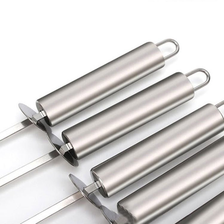 5 PCS Barbecue Pin With Handle BBQ Stainless Steel Grill Skewer Grill Pin With Heat-proof Handle