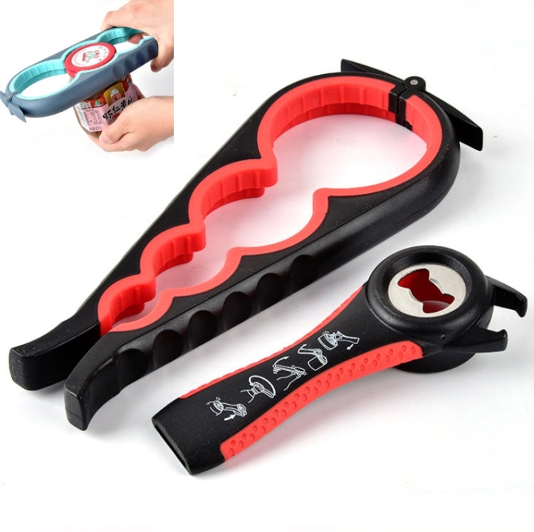 2pcs / Set Five-in-one Can Opener + Four-in-one Multi-function Bottle Opener Set