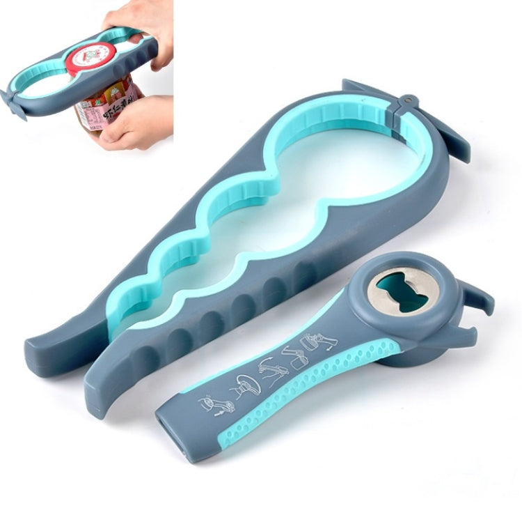 2pcs / Set Five-in-one Can Opener + Four-in-one Multi-function Bottle Opener Set