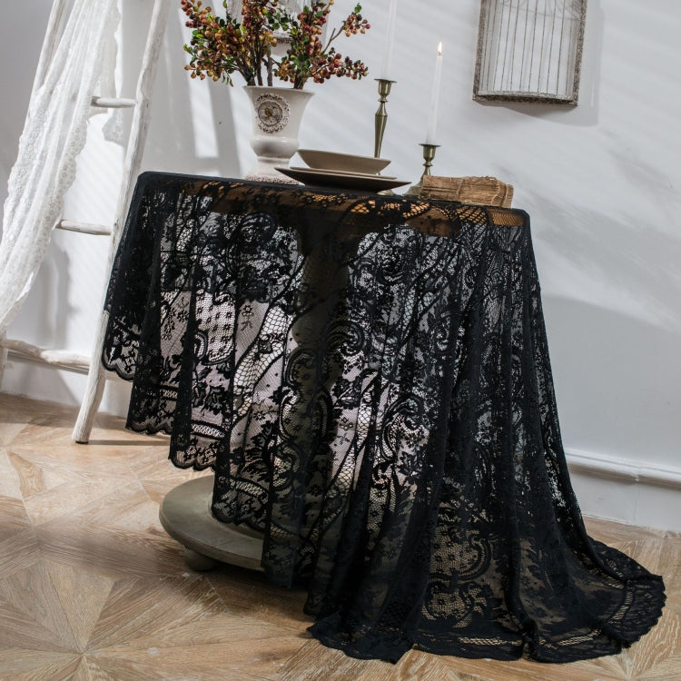 Round Lace Tablecloth Cover Cloth Retro Dining Table Coffee Table Tablecloth