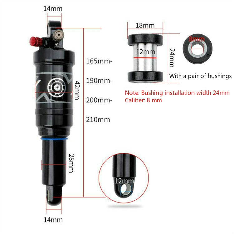 DNM AO38 Mountain Soft Tail Frame Rear Shock Absorber XC Air Pressure Rebound Shock Absorber