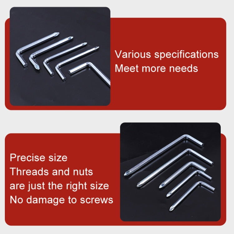 10pcs Screwdriver Hexagonal Wrench Scooter Repair Tools Cross Bit, Specification:4mm, Material:45 Steel