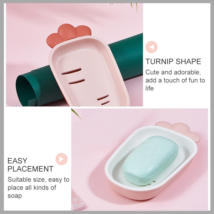 3 PCS Creative Cute Drain Double-layer Household Toilet Soap Box with Lid Soap Holder