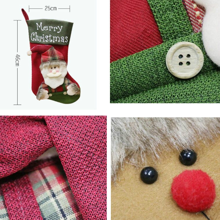 Christmas Socks Gift Bag Christmas Ornaments Gifts Candy Socks Pendant