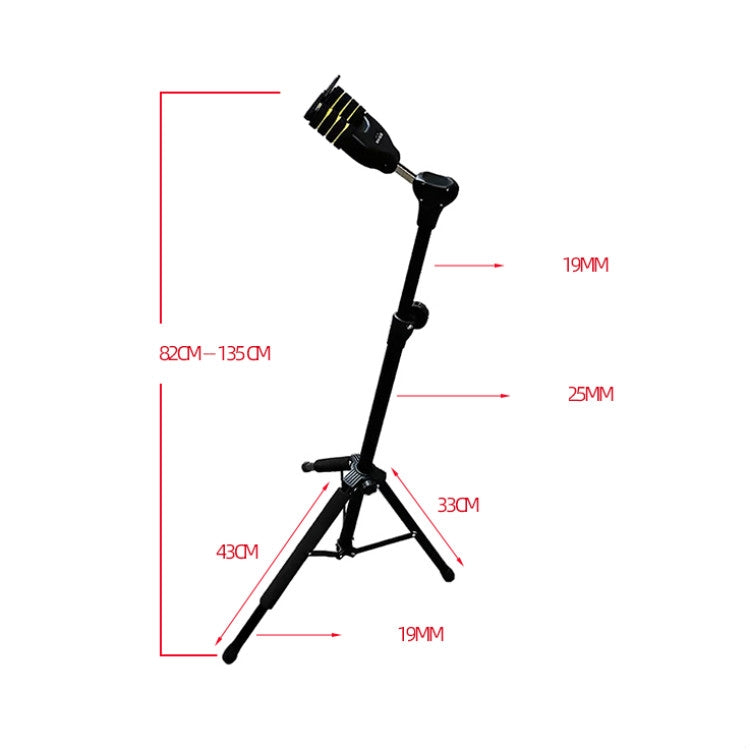 Gravity Self-locking Folding Vertical Pipa Bass Universal Guitar Stand