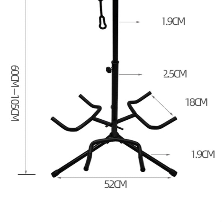 Tripod Three-head Height Adjustment Guitar Stand
