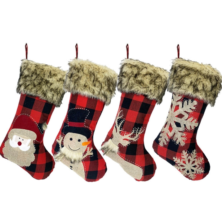 Christmas Ornaments Burlap Socks Candy Socks Gift Bag