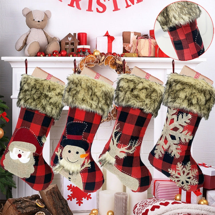 Christmas Ornaments Burlap Socks Candy Socks Gift Bag