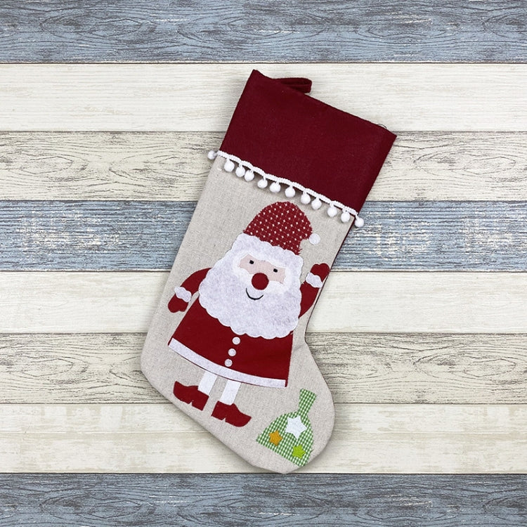Christmas Socks Gift Bag Children Christmas Decoration Gift Socks Supplies Christmas Tree Pendant
