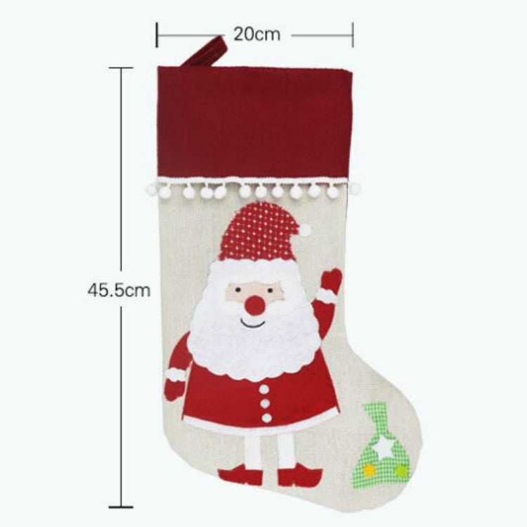 Christmas Socks Gift Bag Children Christmas Decoration Gift Socks Supplies Christmas Tree Pendant