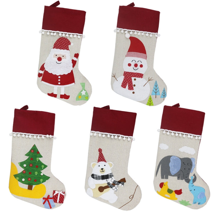 Christmas Socks Gift Bag Children Christmas Decoration Gift Socks Supplies Christmas Tree Pendant