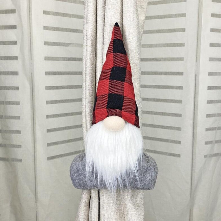 Christmas Decorations Curtain Door Curtain Buttons Festive Window Scene Arrangement Cartoon Doll Holding Buttons