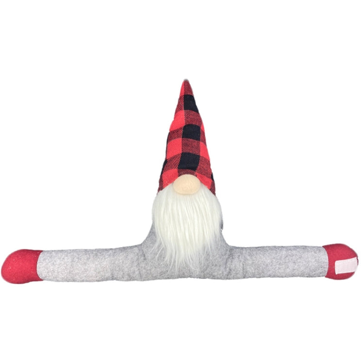 Christmas Decorations Curtain Door Curtain Buttons Festive Window Scene Arrangement Cartoon Doll Holding Buttons