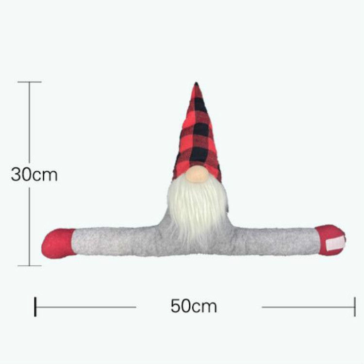 Christmas Decorations Curtain Door Curtain Buttons Festive Window Scene Arrangement Cartoon Doll Holding Buttons