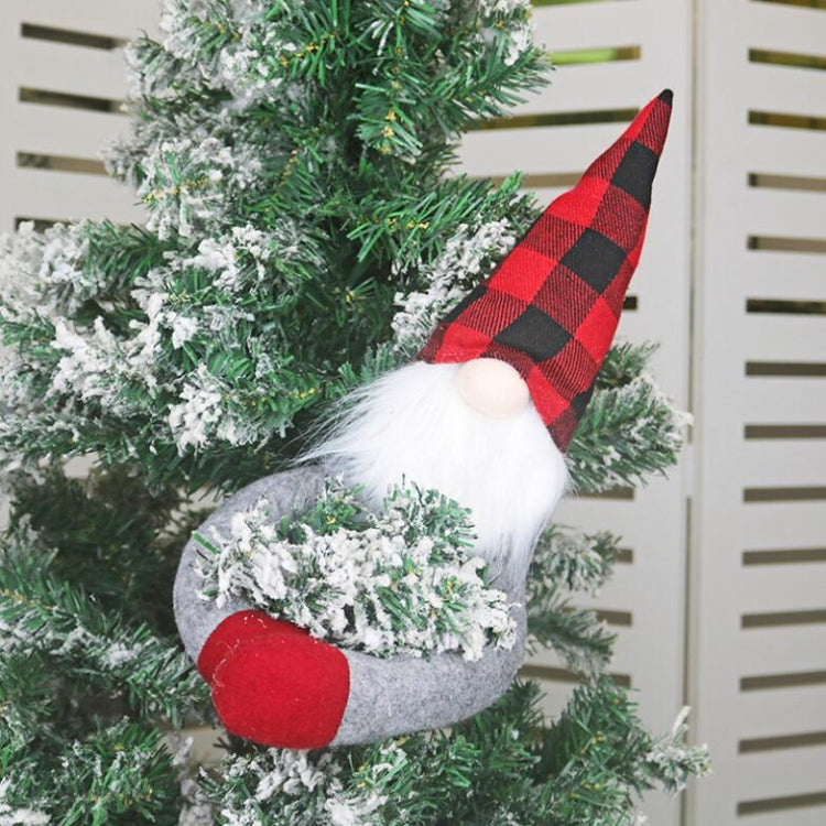 Christmas Decorations Curtain Door Curtain Buttons Festive Window Scene Arrangement Cartoon Doll Holding Buttons