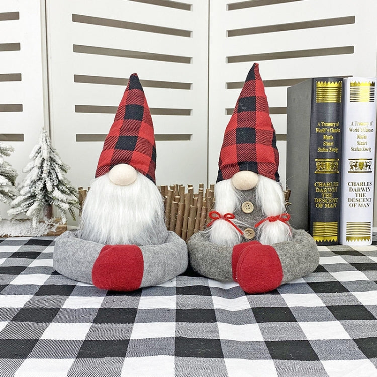 Christmas Decorations Curtain Door Curtain Buttons Festive Window Scene Arrangement Cartoon Doll Holding Buttons