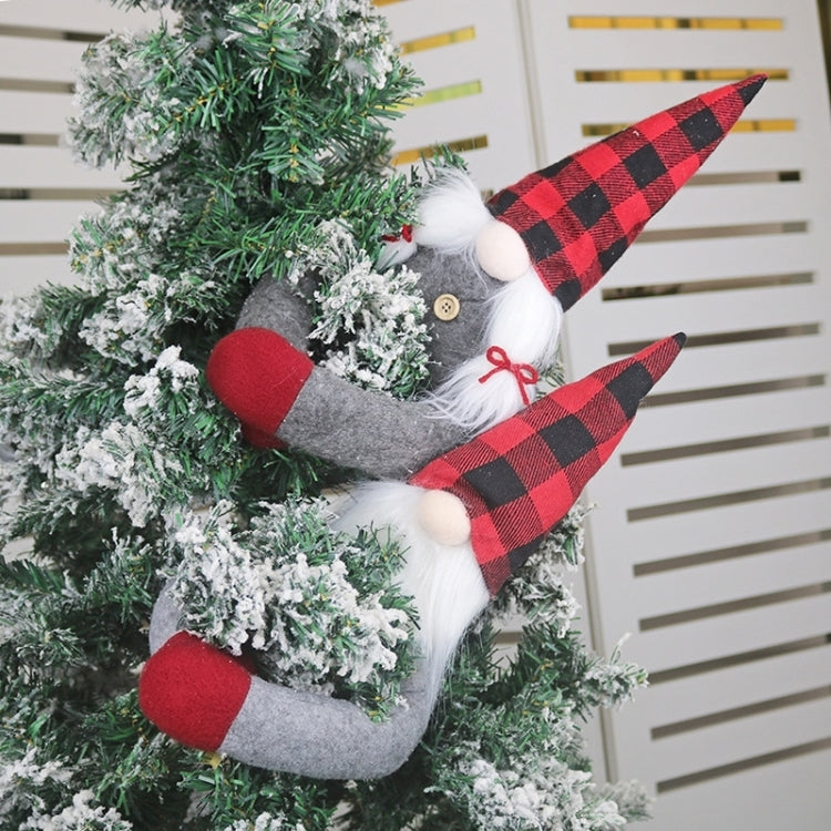 Christmas Decorations Curtain Door Curtain Buttons Festive Window Scene Arrangement Cartoon Doll Holding Buttons