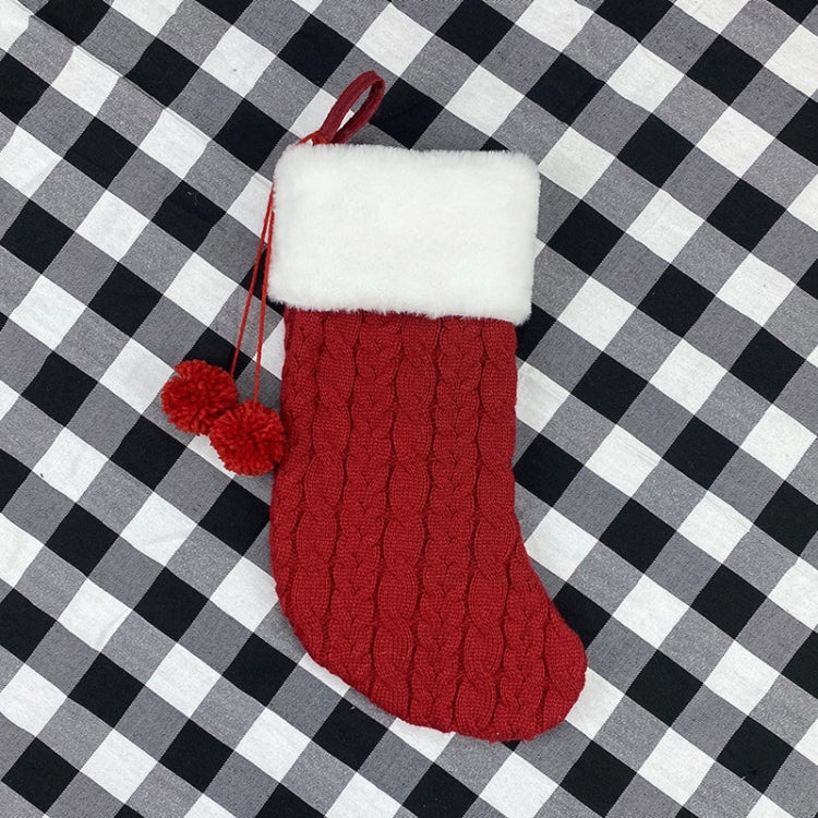 Christmas Knitted Socks Gift Bag Ornament Supplies Pendant