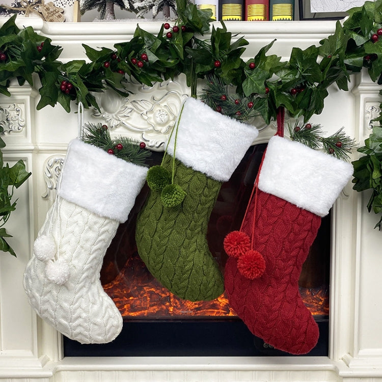 Christmas Knitted Socks Gift Bag Ornament Supplies Pendant