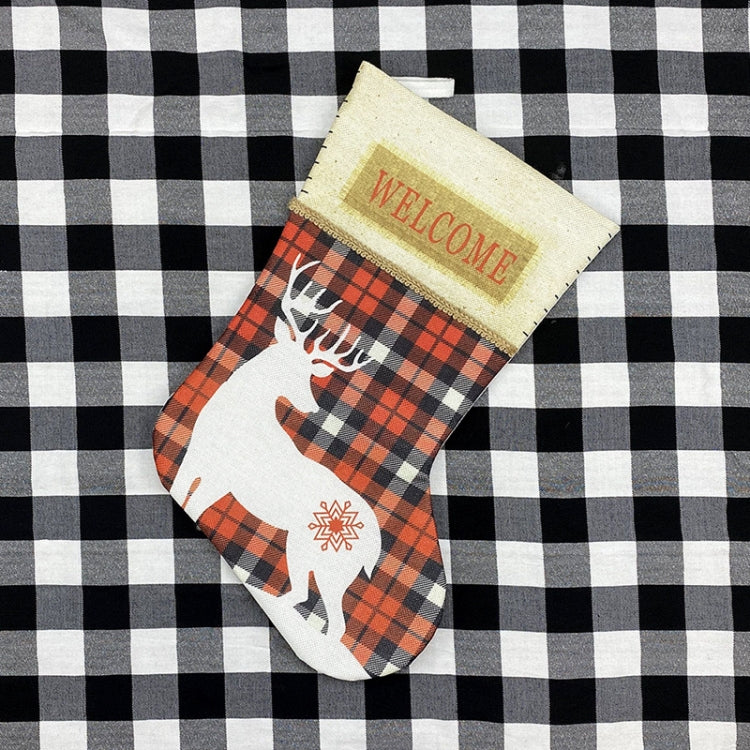 Christmas Ornaments Pendant Christmas Elk Stocking Gift Bag Candy Bag