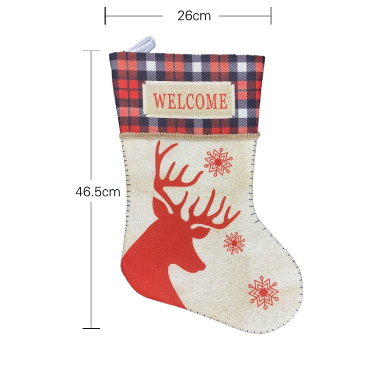 Christmas Ornaments Pendant Christmas Elk Stocking Gift Bag Candy Bag
