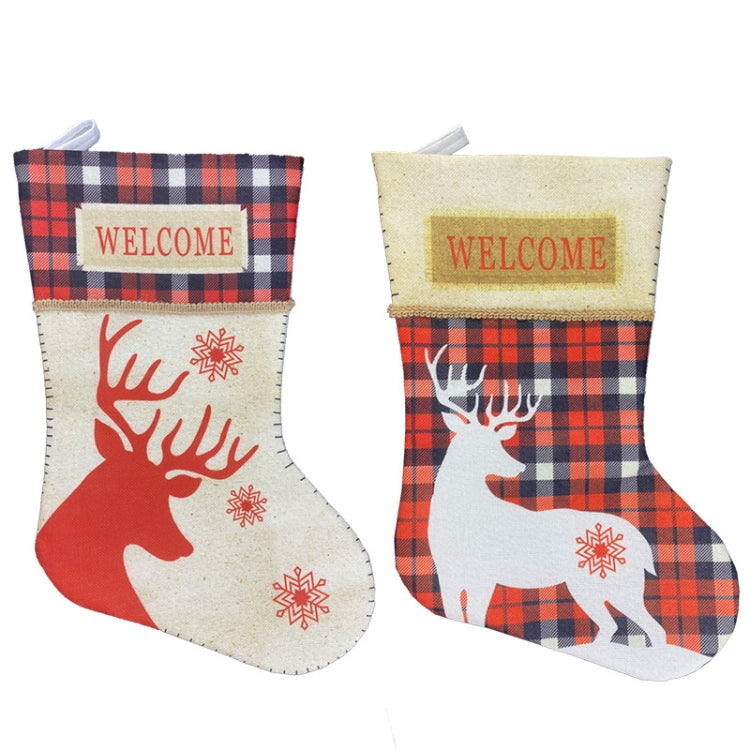 Christmas Ornaments Pendant Christmas Elk Stocking Gift Bag Candy Bag