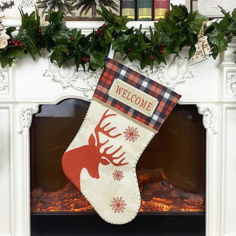 Christmas Ornaments Pendant Christmas Elk Stocking Gift Bag Candy Bag