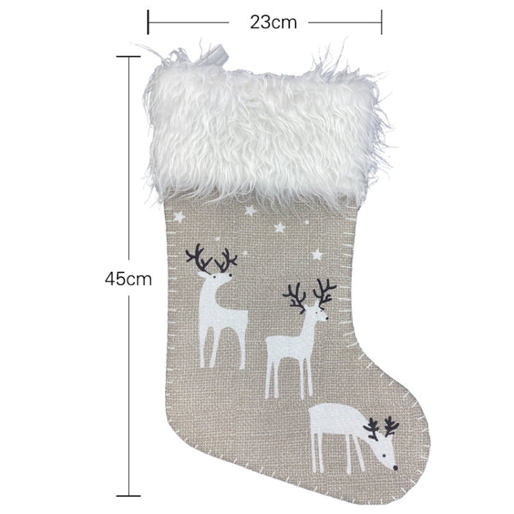 Christmas Elk Socks Ornaments Candy Gift Bags Holiday Decorations