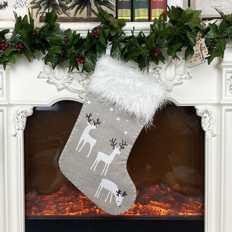 Christmas Elk Socks Ornaments Candy Gift Bags Holiday Decorations