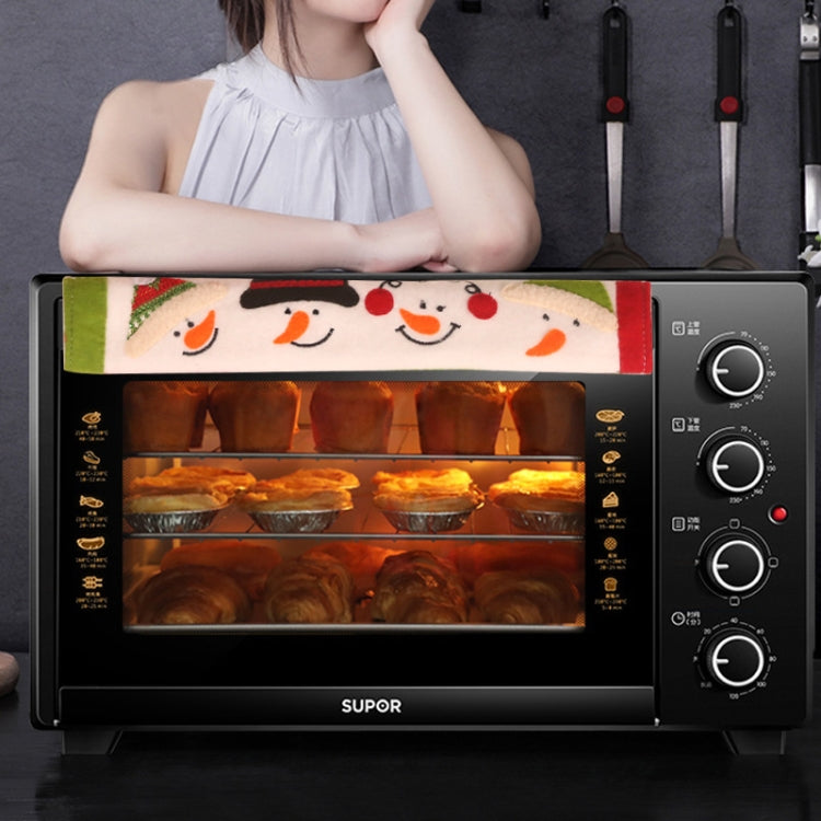 Christmas Cloak Microwave Oven Refrigerator Double Door Handle Gloves Anti-static Extended Anti-collision Fabric Protective Cover