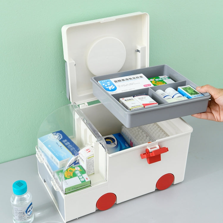 Ambulance First Aid Box Family Medicine Box Household Large Double-layer Medicine Box