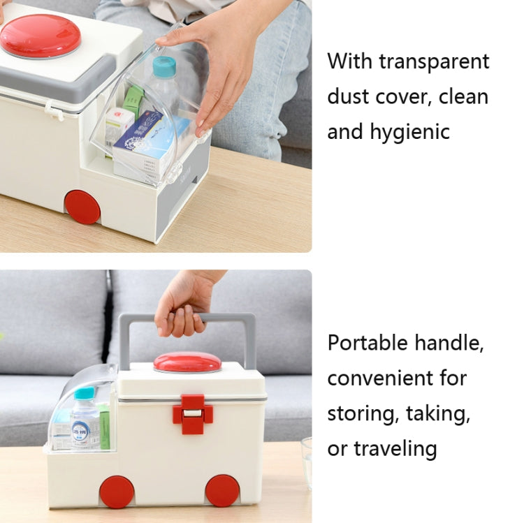 Ambulance First Aid Box Family Medicine Box Household Large Double-layer Medicine Box