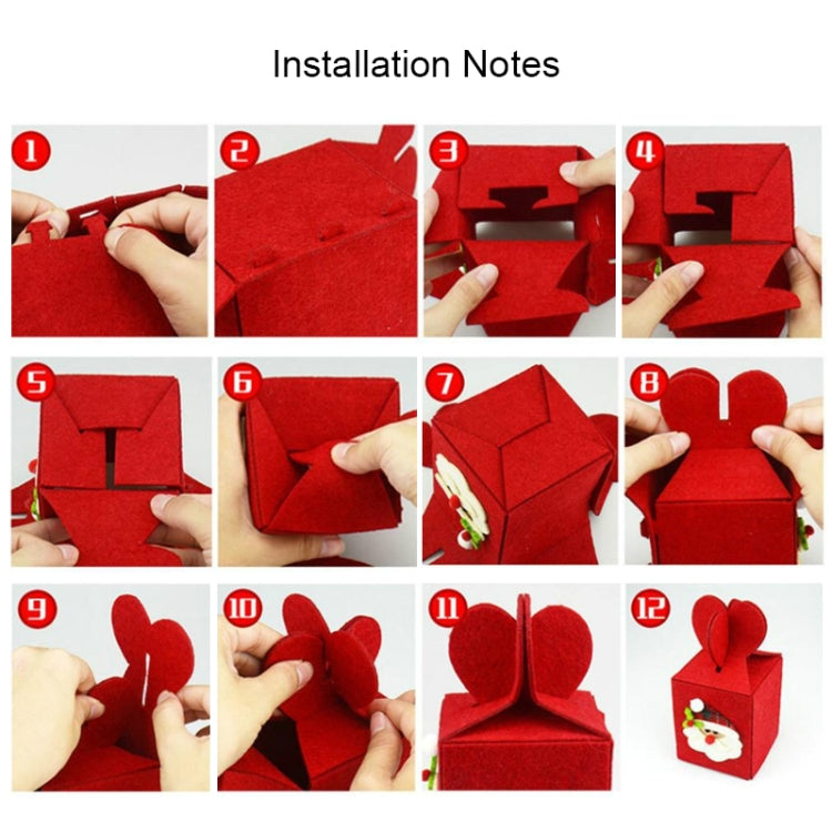 Foldable Apple Gift Packaging Bag Creative Non-Woven Bag Christmas Decoration
