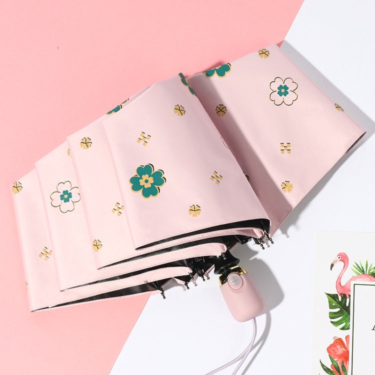 Student Vinyl Sunscreen Small Fresh Umbrella Folding Automatic Umbrella