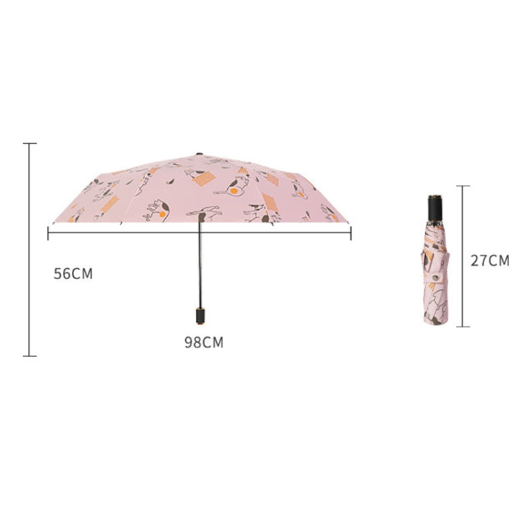 Small Fresh Sun and Rain Dual-use Folding Sunshade UV Protection Sunscreen Umbrella