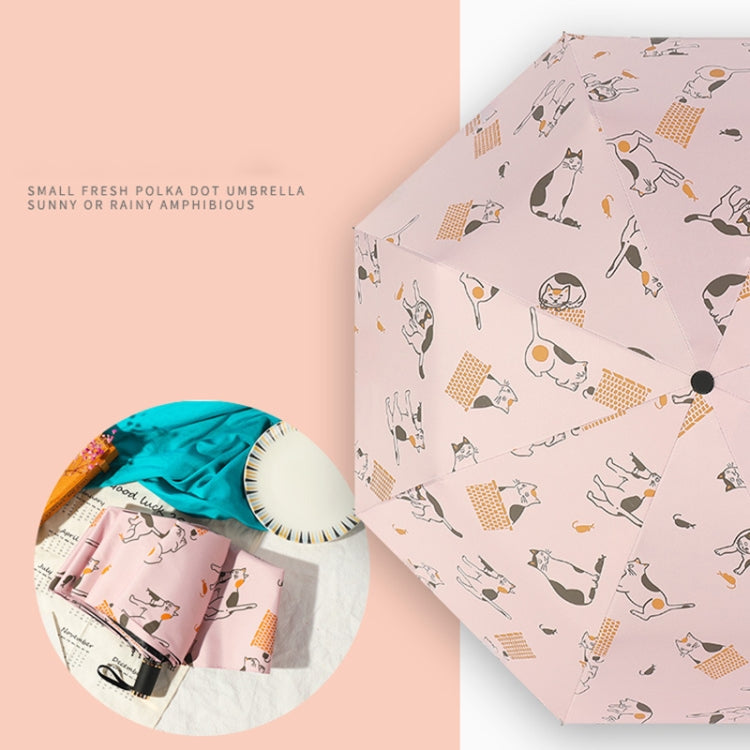 Small Fresh Sun and Rain Dual-use Folding Sunshade UV Protection Sunscreen Umbrella