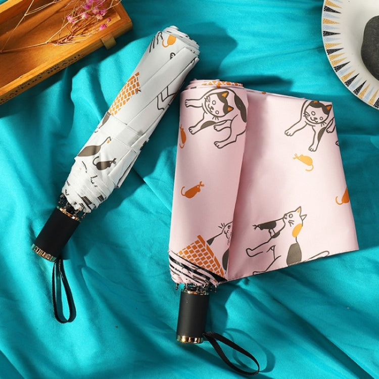 Small Fresh Sun and Rain Dual-use Folding Sunshade UV Protection Sunscreen Umbrella