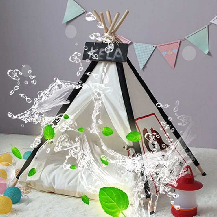 Pet Tent Removable And Washable Wooden Cat Kennel with Cushion