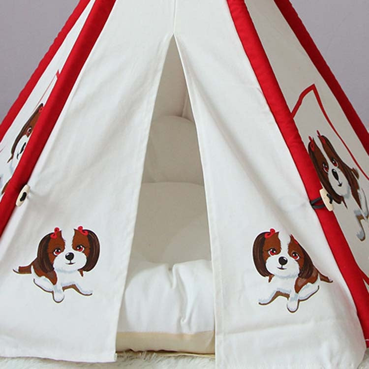 Pet Tent Removable And Washable Wooden Cat Kennel with Cushion