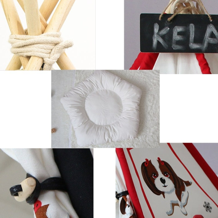 Pet Tent Removable And Washable Wooden Cat Kennel with Cushion