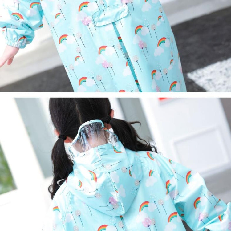 Cartoon Children Raincoats Waterproof Raincoat with Schoolbag