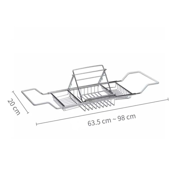 304 Stainless Steel Bathtub Rack Retractable Bracket Bathroom Shelf
