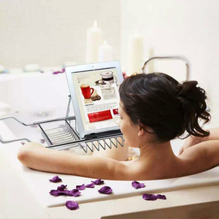 304 Stainless Steel Bathtub Rack Retractable Bracket Bathroom Shelf