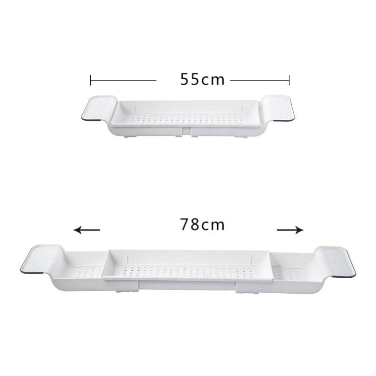 Retractable Drain Bathtub Rack Bathroom Plastic Soaking Tub Rack Bathtub Shower Storage Rack