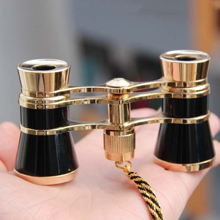 3x25mm Classical Ladies Drama Watching Telescope Carrying Binoculars With Chain