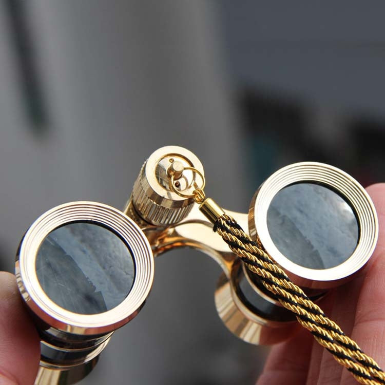3x25mm Classical Ladies Drama Watching Telescope Carrying Binoculars With Chain