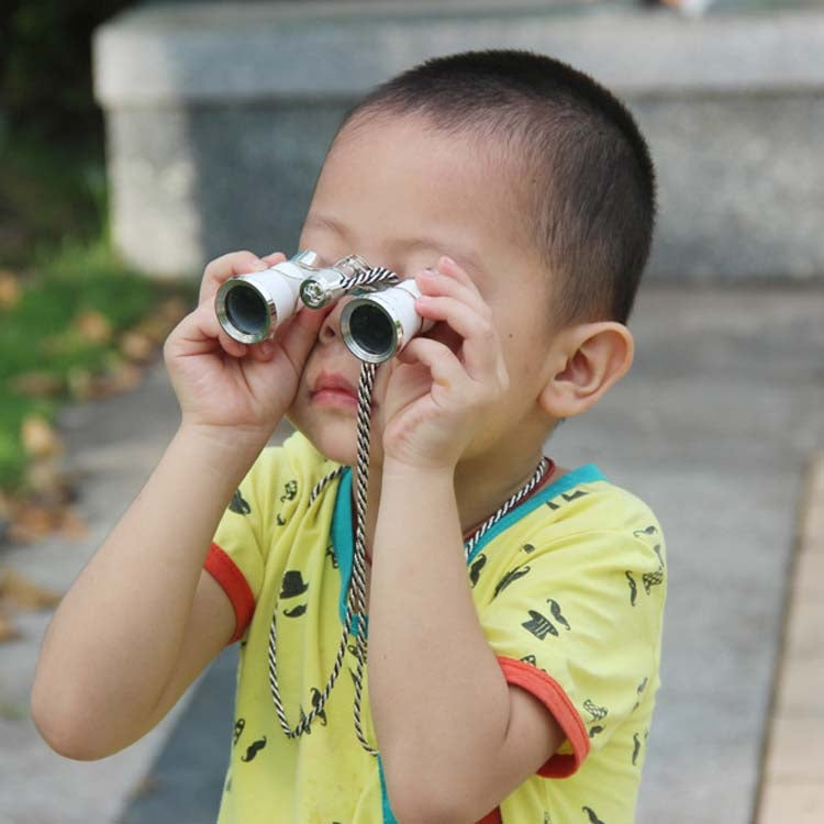 3x25mm Classical Ladies Drama Watching Telescope Carrying Binoculars With Chain