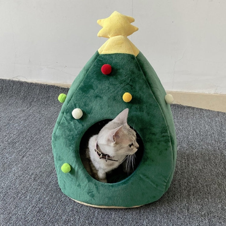 Christmas Tree Pet House Warm Winter Pet Supplies