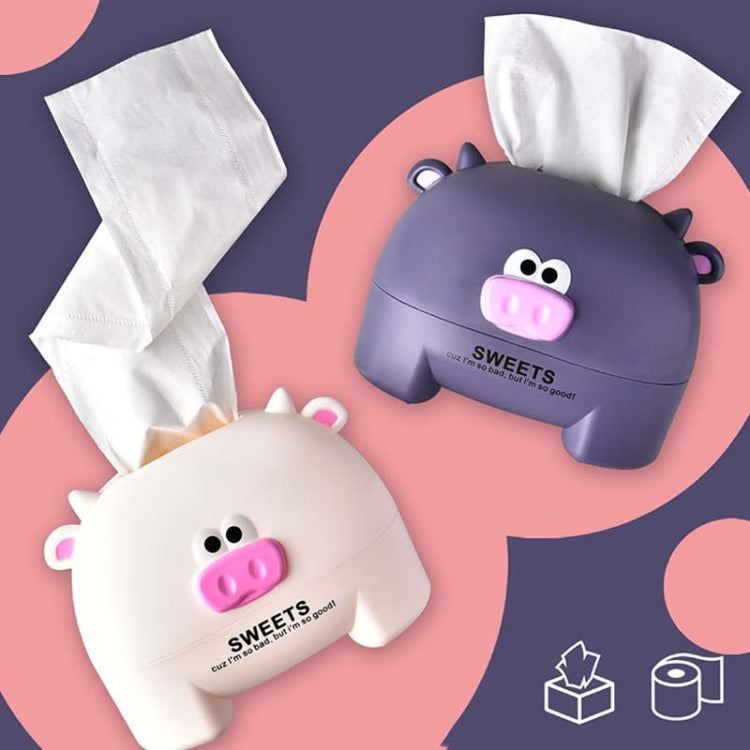 Cartoon Calf Tissue Box Household Desktop Roll Paper Tube